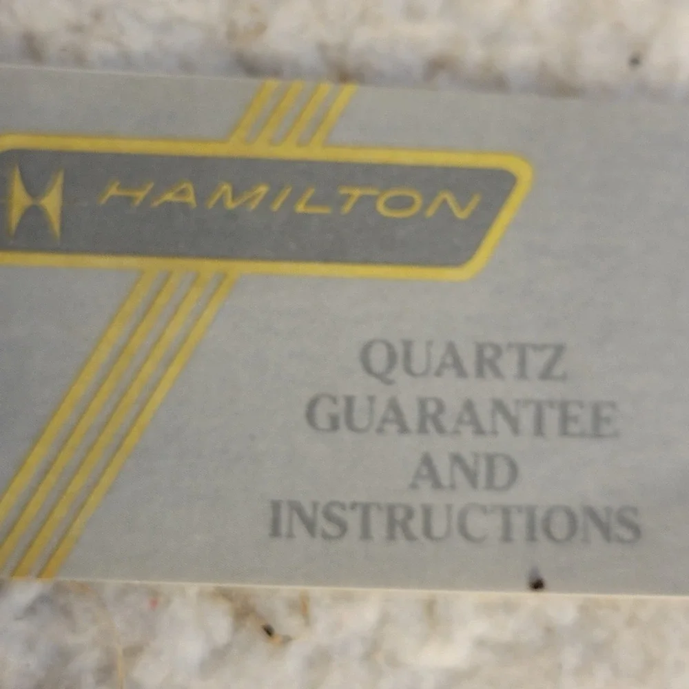 Hamilton Masterpiece Watch Mens OS Gold Excellent Quaker Oats 1990 Vintage Box